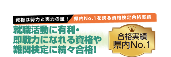 就職活動に有利・即戦力になれる資格や 難関検定に続々合格！