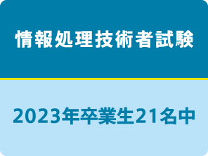 情報処理技術者試験　2023年卒業生21名中